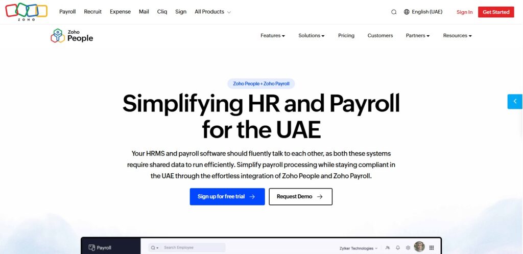 Best HR Software in UAE_Zoho People Image